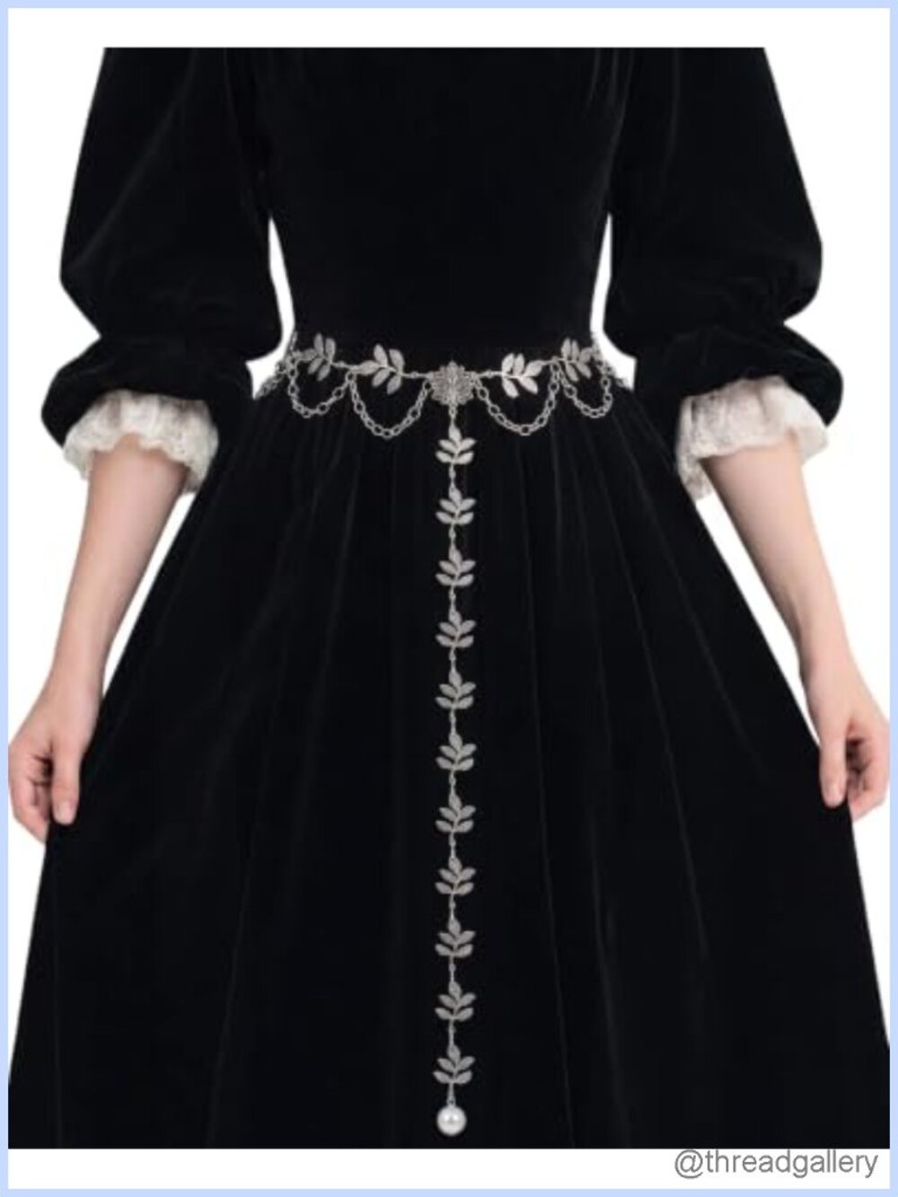 Women's Leaf Waist Chain Belt with Tassel Adjustable Alloy